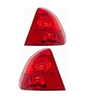 Outer Tail Light Lens And Housing Set For 03-05 Honda Civic