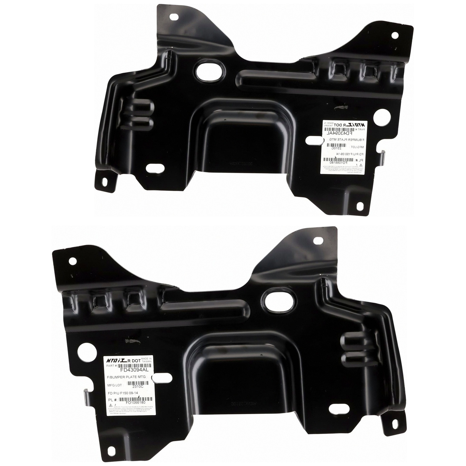 Bumper Bracket And Hardware Set For 09-14 Ford F-150; CAPA Certified