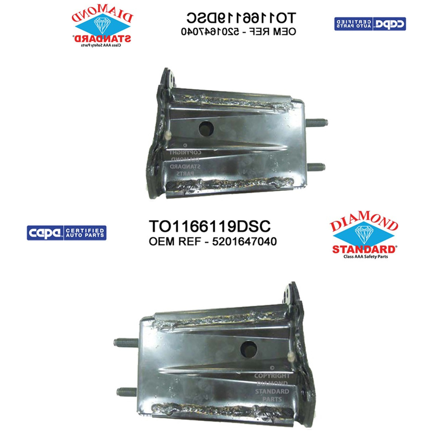 Bumper Bar And Absorber Set For 12-18 Toyota Prius V; CAPA Certified