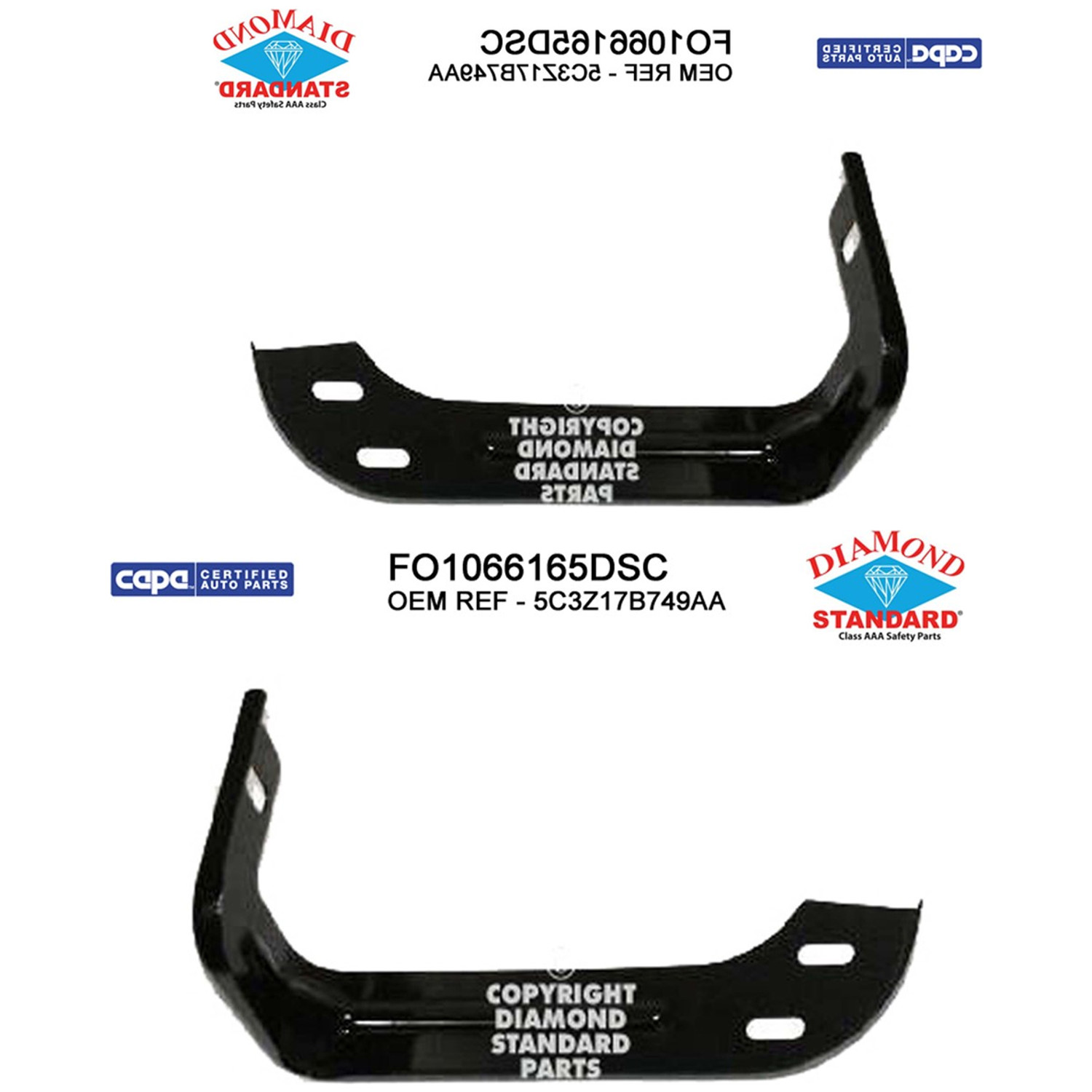 Bumper Bracket And Hardware Set For 05 Ford Excursion, 05-07 Ford F-250 Super Duty, 05-07 Ford F-350 Super Duty; CAPA Certified