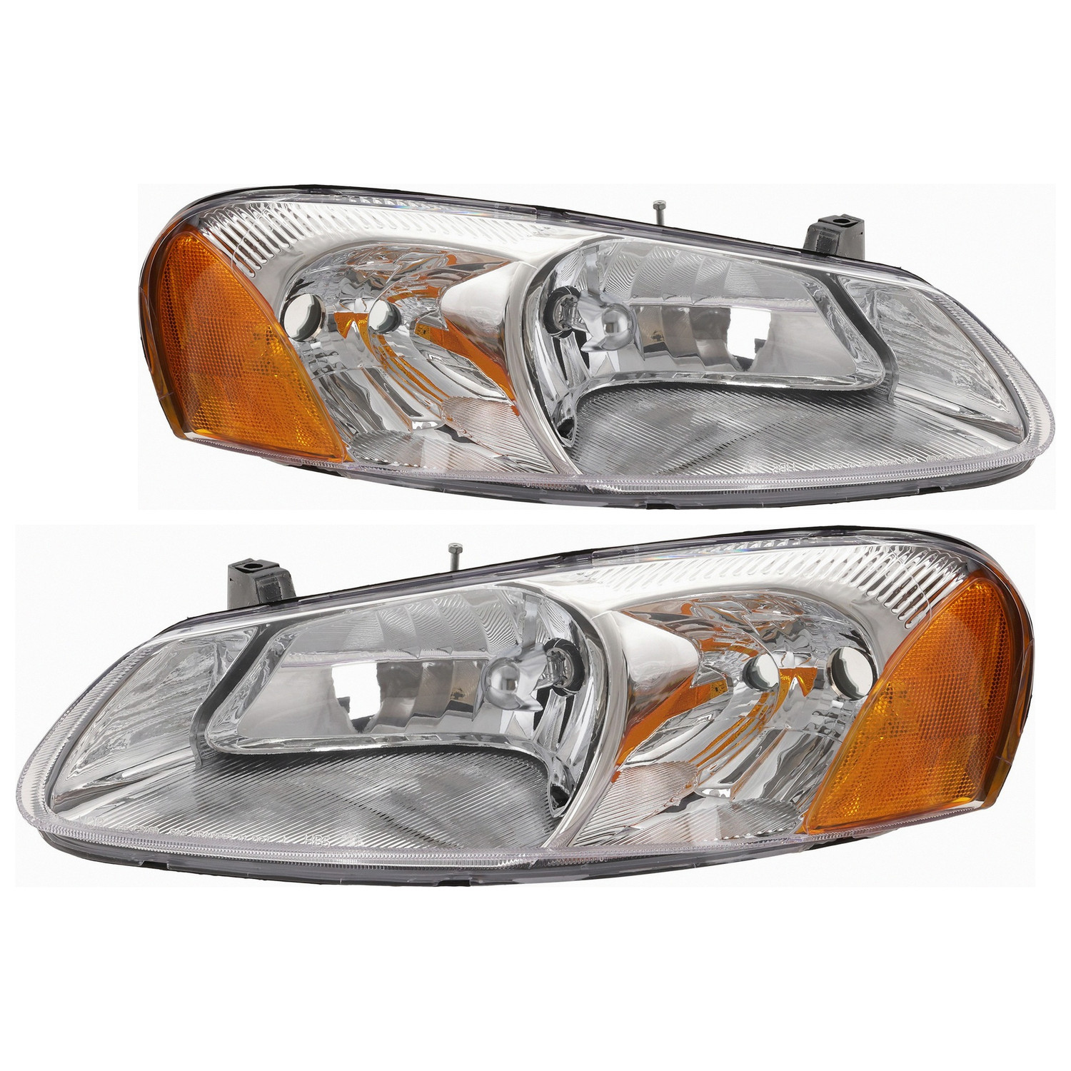 Headlight Set For 03 Chrysler Sebring, 03-06 Dodge Stratus; CAPA Certified